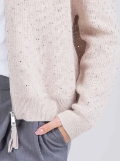 Cardigan con applicazioni