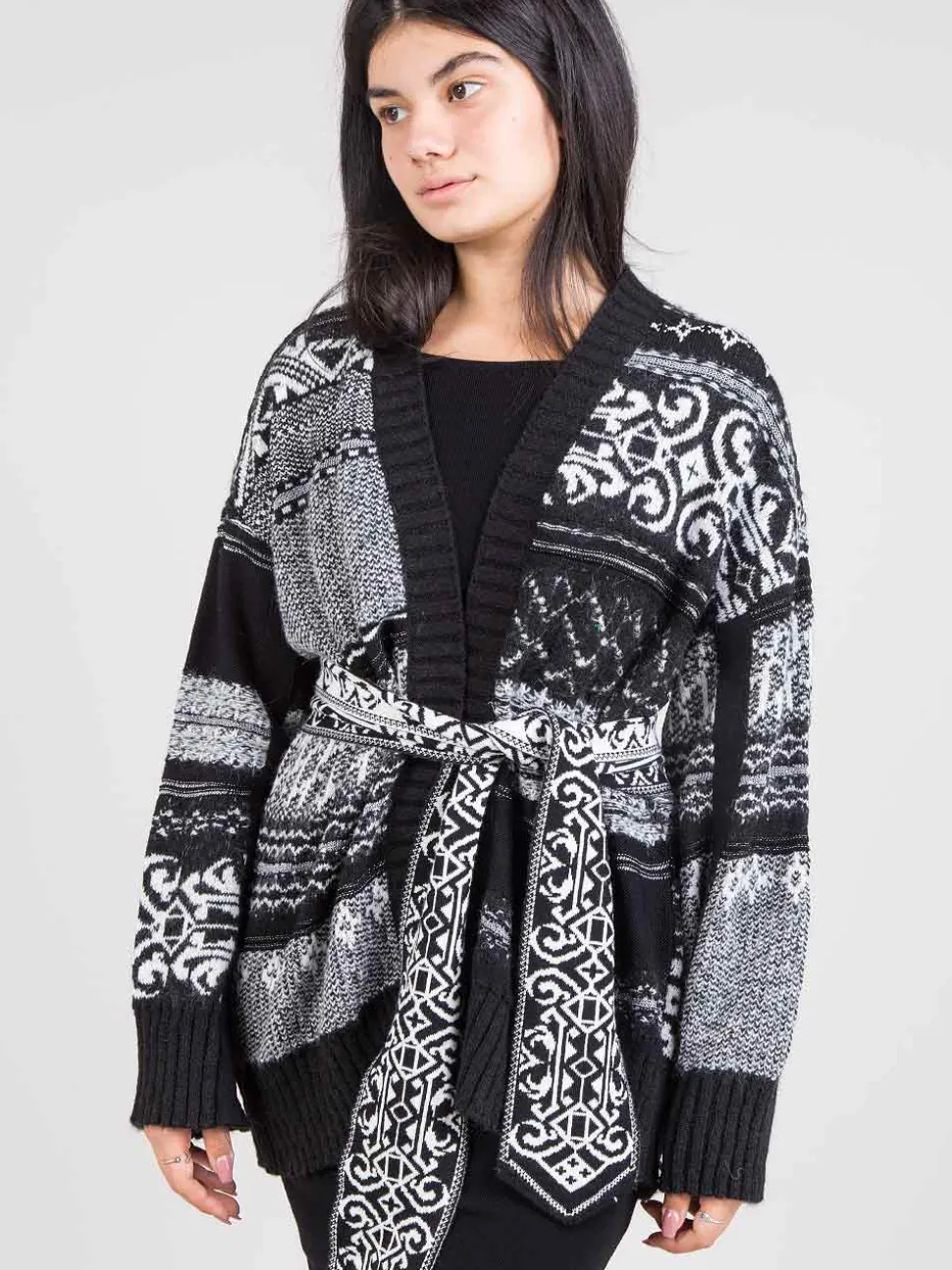 Cardigan con cintura
