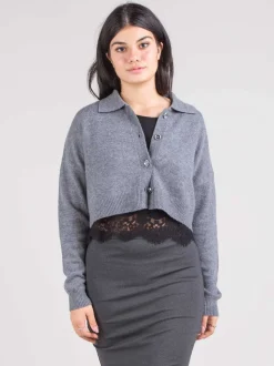 Cardigan con top