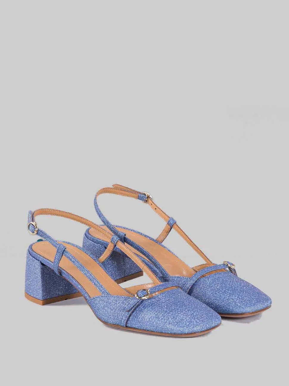 Décolleté sling back micro glitter