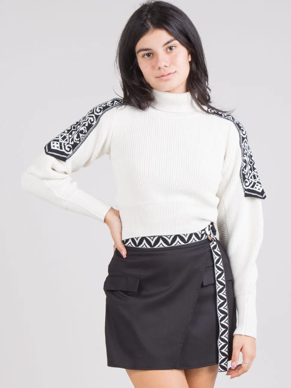 Dolcevita crop jacquard