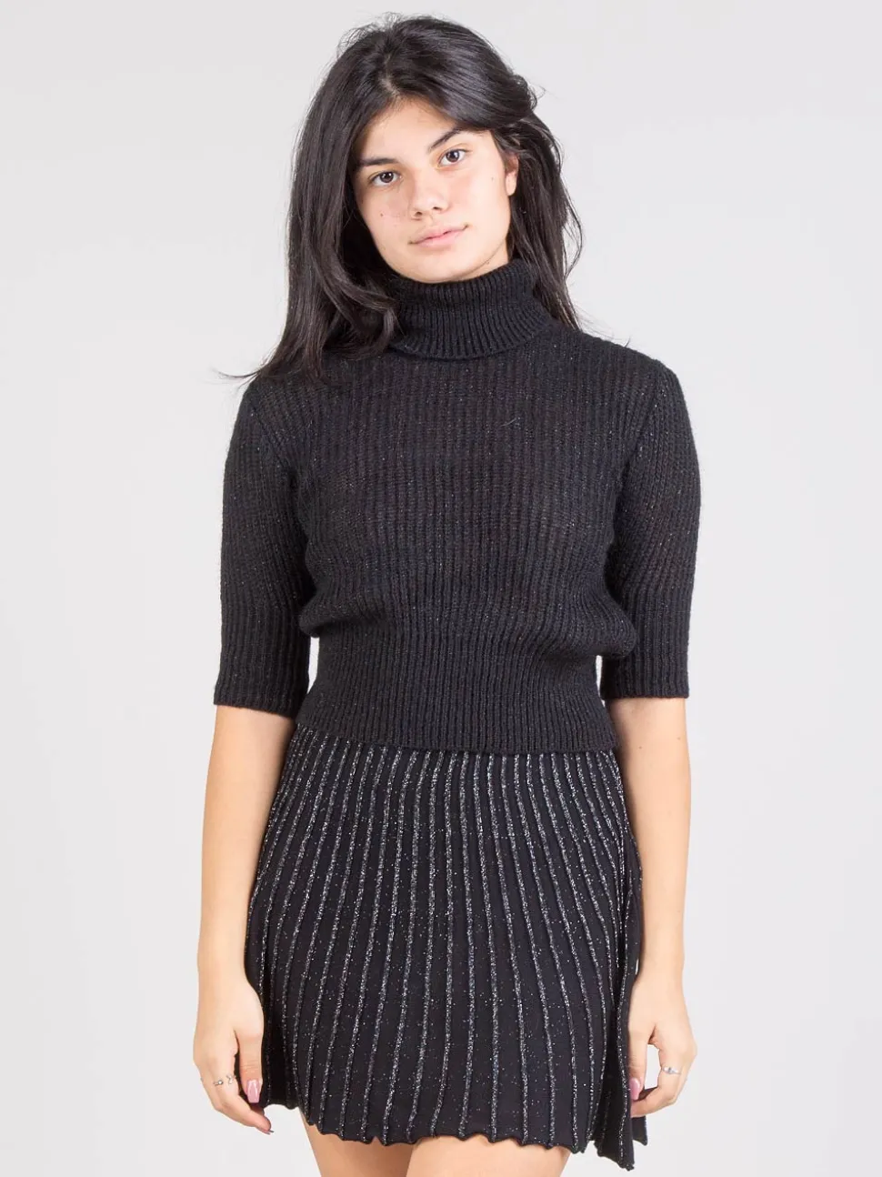 Dolcevita crop nera