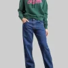 FELPA CORTA VERDE CON CAPPUCCIO E GRAFICA ST. BARTH VELVET