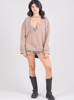 Felpa top paillettes