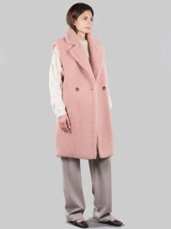 Gilet lungo in ecopelliccia