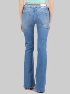 JEANS FLORA IN DENIM ELASTICIZZATO CON CINTURA