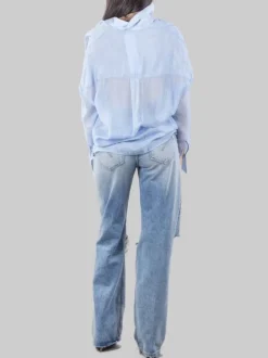 JEANS FRANCINE IN DENIM LAVATO CON ROTTURE ANTERIORI