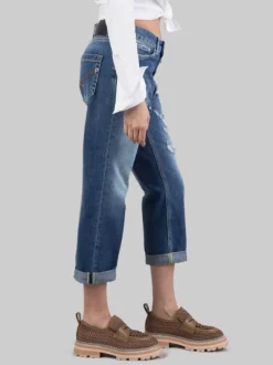 JEANS KOONS LOOSE FIT IN COTONE CON BOTTONI GIOIELLO