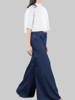 JEANS MARLEN IN COTONE ELASTICIZZATO WIDE LEG