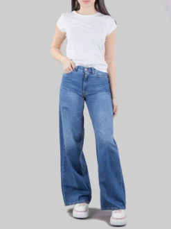 JEANS PALAZZO MODELLO 5 TASCHE LAVAGGIO MEDIO