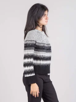 Maglia intarsiata con paillettes