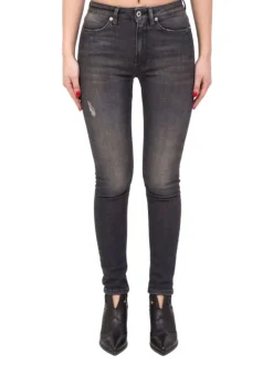 PANTALONI IRIS SUPERSKINNY IN DENIM LAVATO NERO