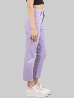 PANTALONI JEANS MODELLO 5 TASCHE IN DENIM LILLA