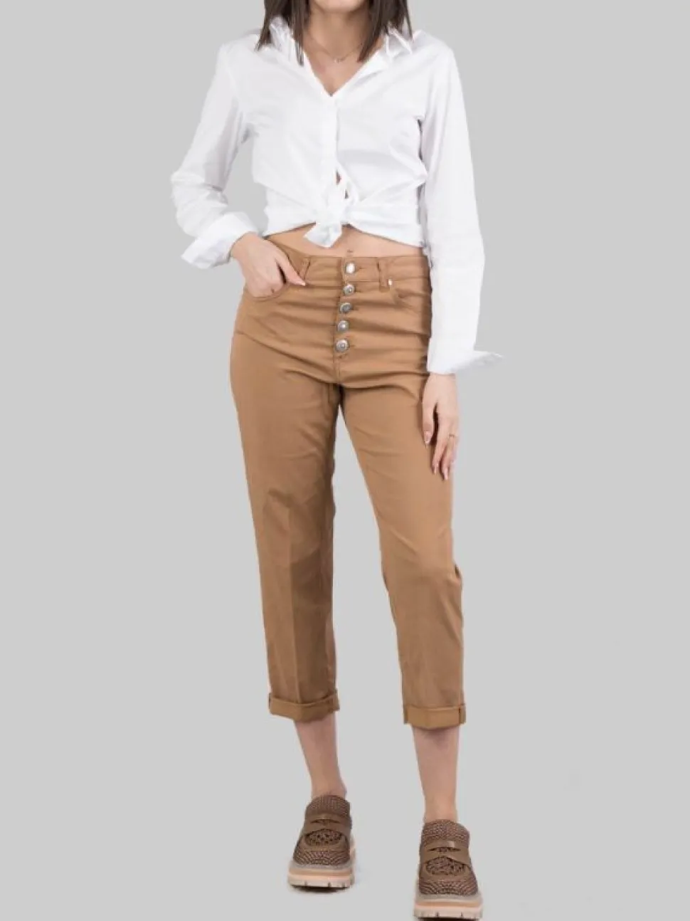 PANTALONI KOONS CON BOTTONI GIOIELLO