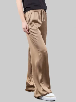 PANTALONI SPORTIVI IN SATIN CON ELASTICO IN VITA