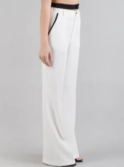 PANTALONI VITA ALTA IN TESSUTO ELASTICIZZATO