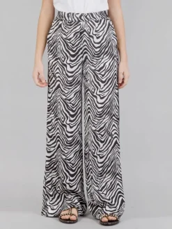 PANTALONI WIDE LEG IN VISCOSA STAMPATA