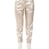 PANTALONI ZELMA ORO IN ECOPELLE STAMPA COCCO
