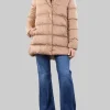 Piumino A-shape con eco-pelliccia
