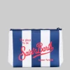 POCHETTE ALINE IN SCUBA A RIGHE BIANCA E BLU