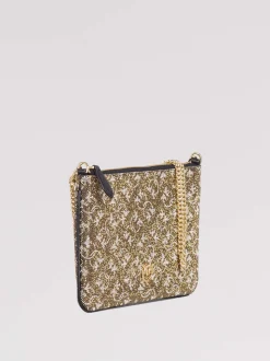 Pochette monogram strass