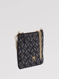 Pochette monogram strass