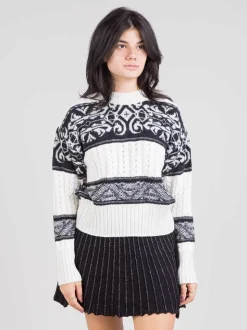 Pullover trecce e jaquard