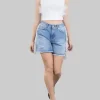 SHORTS IN DENIM CARLIE CON FRANGE IN PERLINE