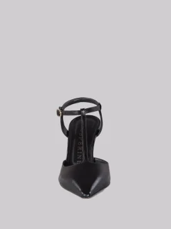 Slingback affusolata con zeppa