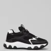 SNEAKER HYPERACTIVE NERA CON DETTAGLI IN BIANCO