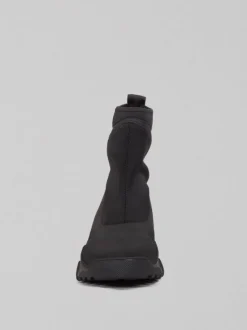 STIVALETTI IN PELLE GOMMATA E NEOPRENE