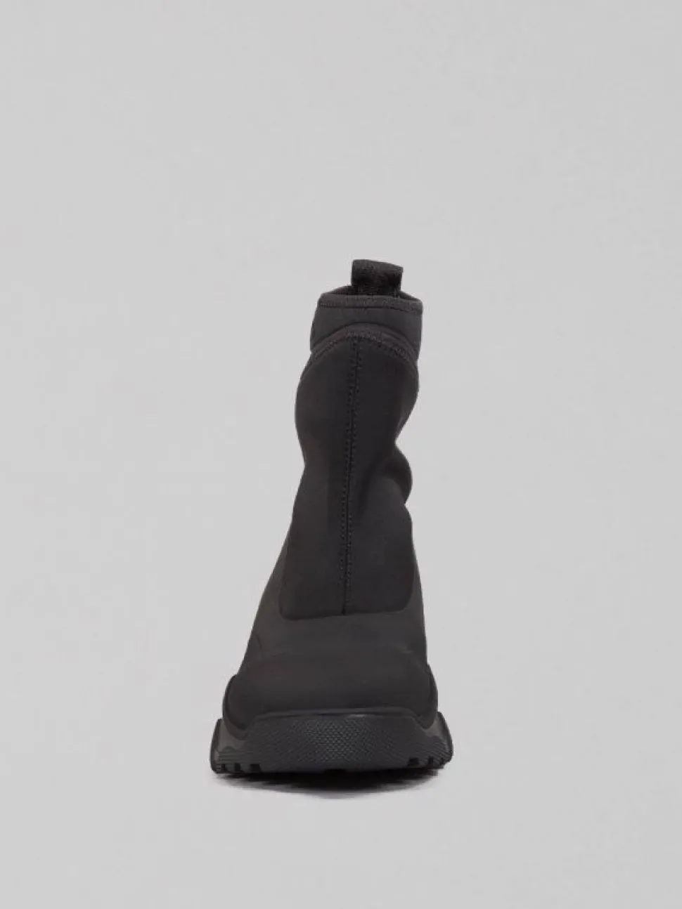 STIVALETTI IN PELLE GOMMATA E NEOPRENE