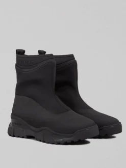 STIVALETTI IN PELLE GOMMATA E NEOPRENE