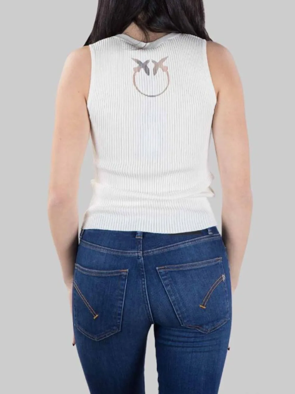 TOP AGRIMONIO BIANCO CON LOGO TRASPARENTE