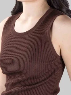 TOP AGRIMONIO MARRONE CON LOGO TRASPARENTE