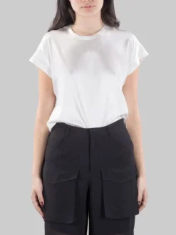 TOP FARIDA IN SETA BIANCA ELASTICIZZATA